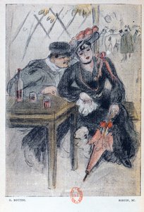En prostituerad och hennes klient, illustration från 